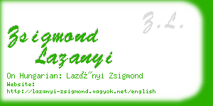 zsigmond lazanyi business card